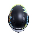 CASCO ABATIBLE ICH 3120 DOBLE VISOR ELEMENTARY NEGRO NARANJA MATE VISOR SILVER