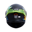 CASCO ABATIBLE ICH 3120 DOBLE VISOR ELEMENTARY NEGRO NARANJA MATE VISOR SILVER
