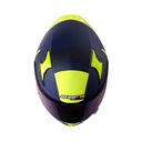 CASCO INTEGRAL SHAFT SHPRO612 EVO DOBLE VISOR FREEPORT AZUL METALIZADO AMARILLO MATE VISOR AZUL