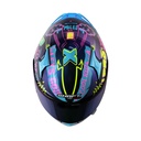 CASCO INTEGRAL SHAFT SHPRO612 EVO DOBLE VISOR NOMO CAMALEON FUCSIA BRILLO VISOR AZUL