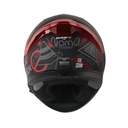 CASCO INTEGRAL SHAFT SHPRO612 EVO DOBLE VISOR NOMO NEGRO ROJO MATE VISOR ROJO