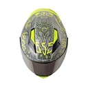 CASCO INTEGRAL SHAFT SH582SP EVO FORTUNE GRIS AMARILLO NEON BRILLO VISOR SILVER