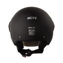 CASCO ABIERTO ICH 205 SOLID NEGRO SILVER MATE VISOR AZUL
