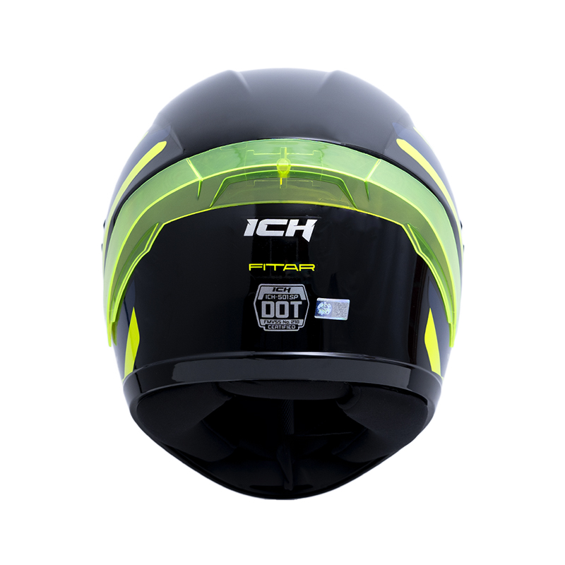 CASCO INTEGRAL ICH 501SP FITAR NEGRO AMARILLO BRILLO VISOR NEGRO