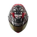 CASCO INTEGRAL SHAFT SH582SP EVO TIGERFACE NEGRO GRIS MATE VISOR DORADO