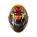 CASCO INTEGRAL SHAFT SH582SP EVO TIGERFACE NEGRO NARANJA BRILLO VISOR DORADO