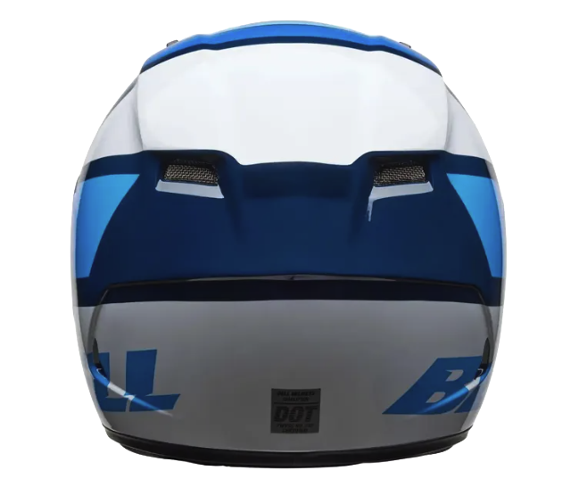 CASCO INTEGRAL BELL QUALIFIER CHASM AZUL BLANCO BRILLO