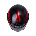 CASCO ABATIBLE ICH 3110DOT DOBLE VISOR LOKHET NEGRO ROJO BRILLO VISOR NEGRO