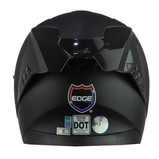 CASCO INTEGRAL EDGE RACER SOLIDO NEGRO MATE VISOR NEGRO