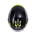 CASCO INTEGRAL ICH 501SP CRANK NEGRO AMARILLO NEON BRILLO VISOR TRANSPARENTE