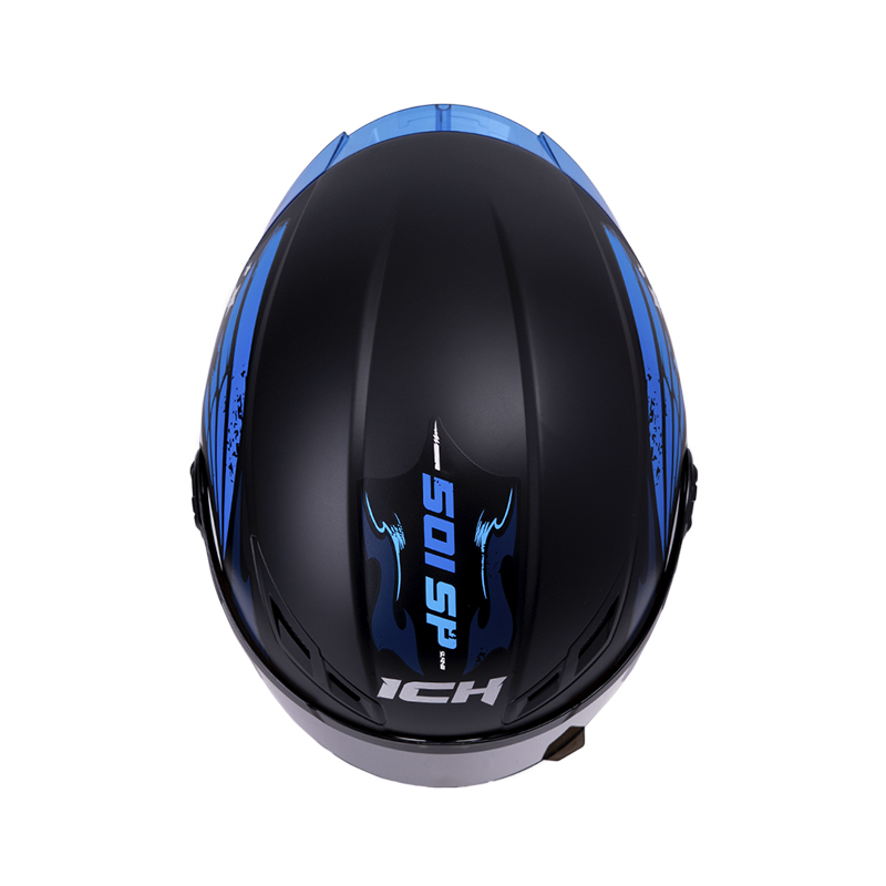 CASCO INTEGRAL ICH 501SP CRANK NEGRO AZUL MATE VISOR NEGRO