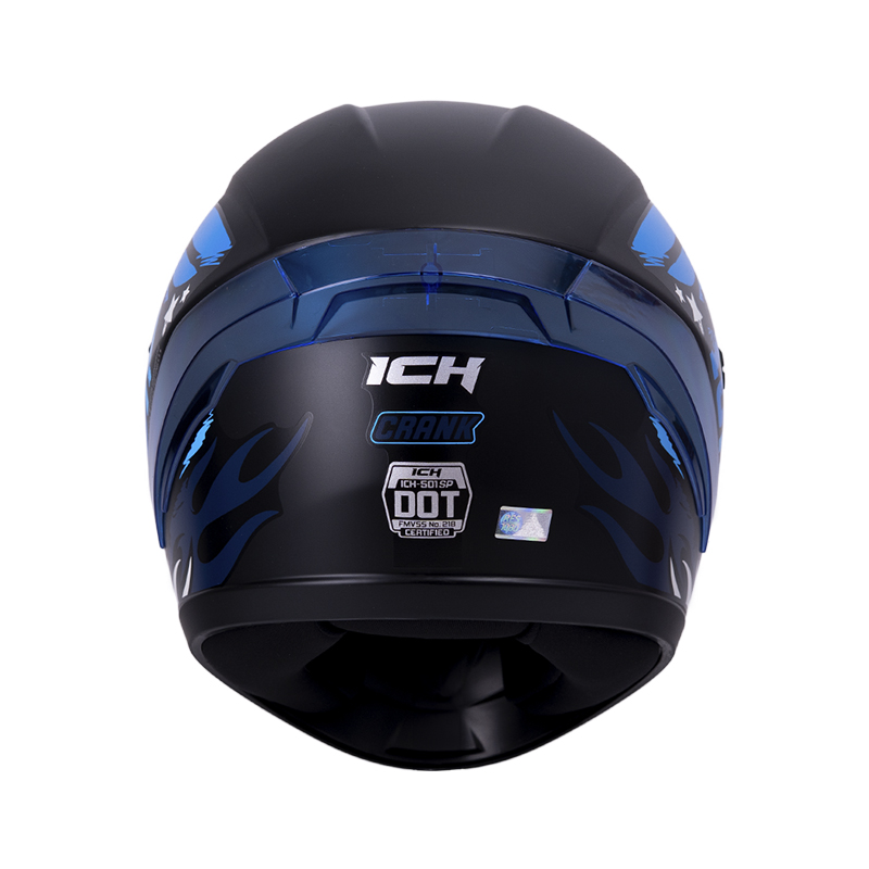 CASCO INTEGRAL ICH 501SP CRANK NEGRO AZUL MATE VISOR NEGRO
