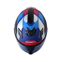 CASCO INTEGRAL SHAFT SH559 CORPS AZUL OSCURO ROJO MATE VISOR AZUL
