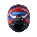 CASCO INTEGRAL SHAFT SH559 CORPS AZUL OSCURO ROJO MATE VISOR AZUL