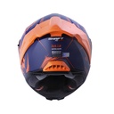 CASCO INTEGRAL SHAFT SHPRO611RS DARK LAB AZUL OSCURO NARANJA MATE VISOR NARANJADO