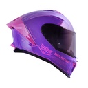 CASCO INTEGRAL SHAFT SHPRO611RS DARK LAB MORADO FUCSIA BRILLO VISOR MORADO