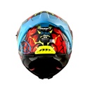 CASCO INTEGRAL SHAFT SHPRO611RS DRAKON ROJO AZUL MATE VISOR AZUL
