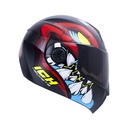CASCO ABATIBLE ICH 3110DOT DOBLE VISOR NIDHOG NEGRO ROJO MATE VISOR NEGRO