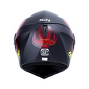 CASCO ABATIBLE ICH 3110DOT DOBLE VISOR NIDHOG NEGRO ROJO MATE VISOR NEGRO