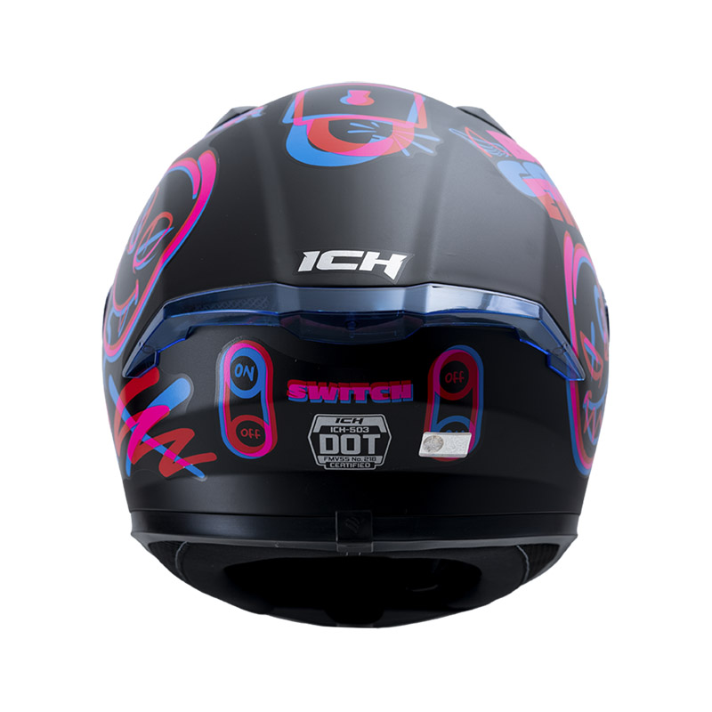 CASCO INTEGRAL ICH 503 SWITCH NEGRO ROJO MATE VISOR TRANSPARENTE