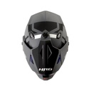 CASCO MULTIPROPOSITO HRO HROMX330 DOBLE VISOR DRY GRIS OSCURO NEGRO