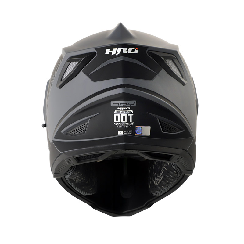 CASCO MULTIPROPOSITO HRO HROMX330 DOBLE VISOR DRY GRIS OSCURO NEGRO