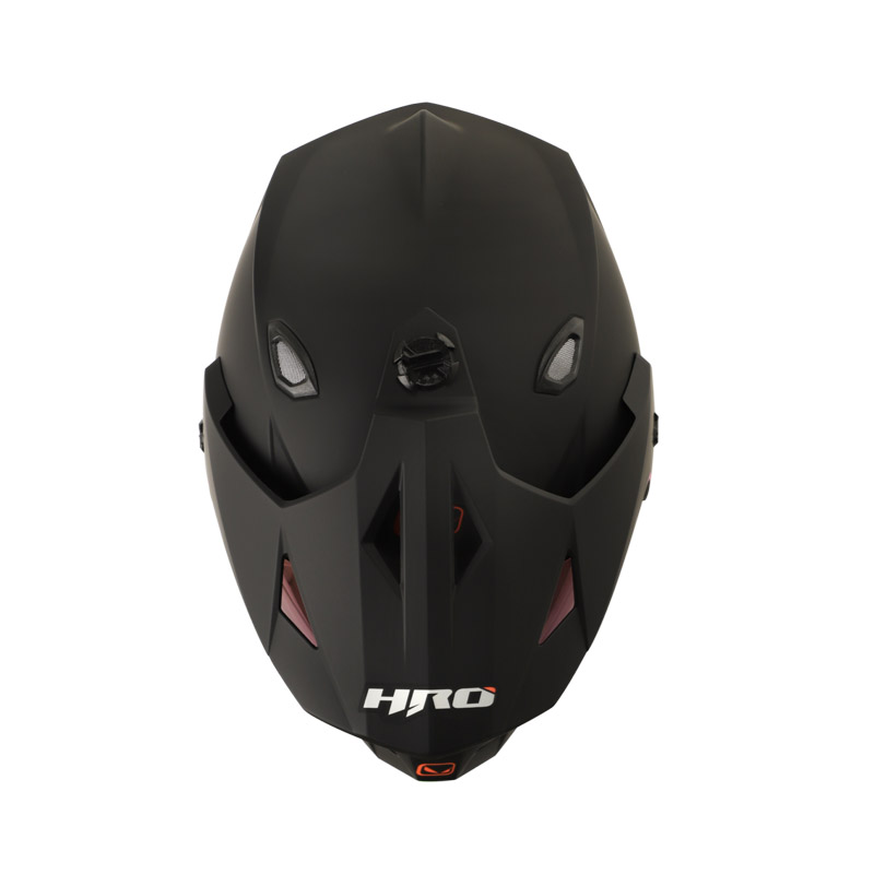 CASCO MULTIPROPOSITO HRO HROMX330 DOBLE VISOR SOLID NEGRO FUCSIA MATE