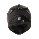 CASCO MULTIPROPOSITO HRO HROMX330 DOBLE VISOR SOLID NEGRO ROJO MATE