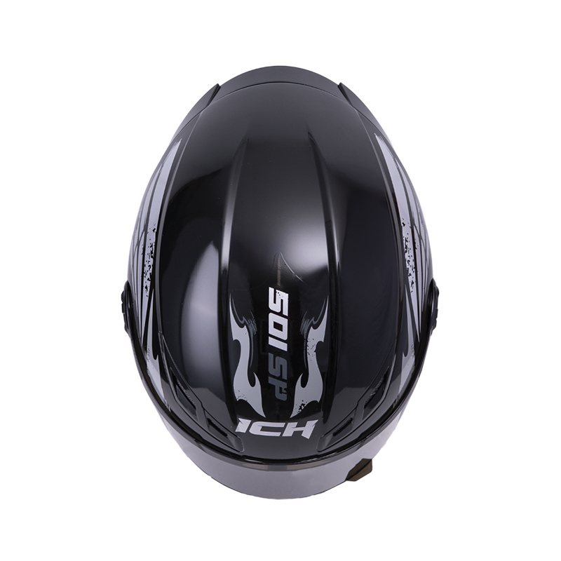 CASCO INTEGRAL ICH 501SP CRANK NEGRO GRIS BRILLO VISOR NEGRO