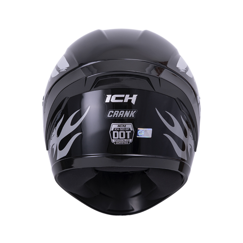 CASCO INTEGRAL ICH 501SP CRANK NEGRO GRIS BRILLO VISOR NEGRO