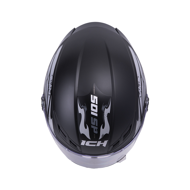 CASCO INTEGRAL ICH 501SP CRANK NEGRO GRIS MATE VISOR TRANSPARENTE