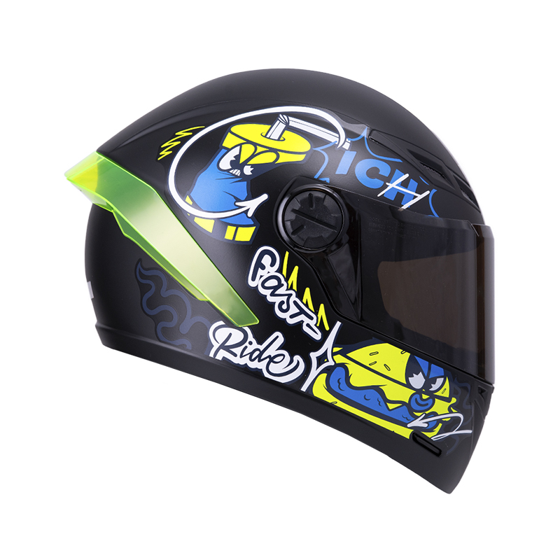 CASCO INTEGRAL ICH 501SP F.FOOD NEGRO AZUL NAVY MATE VISOR NEGRO