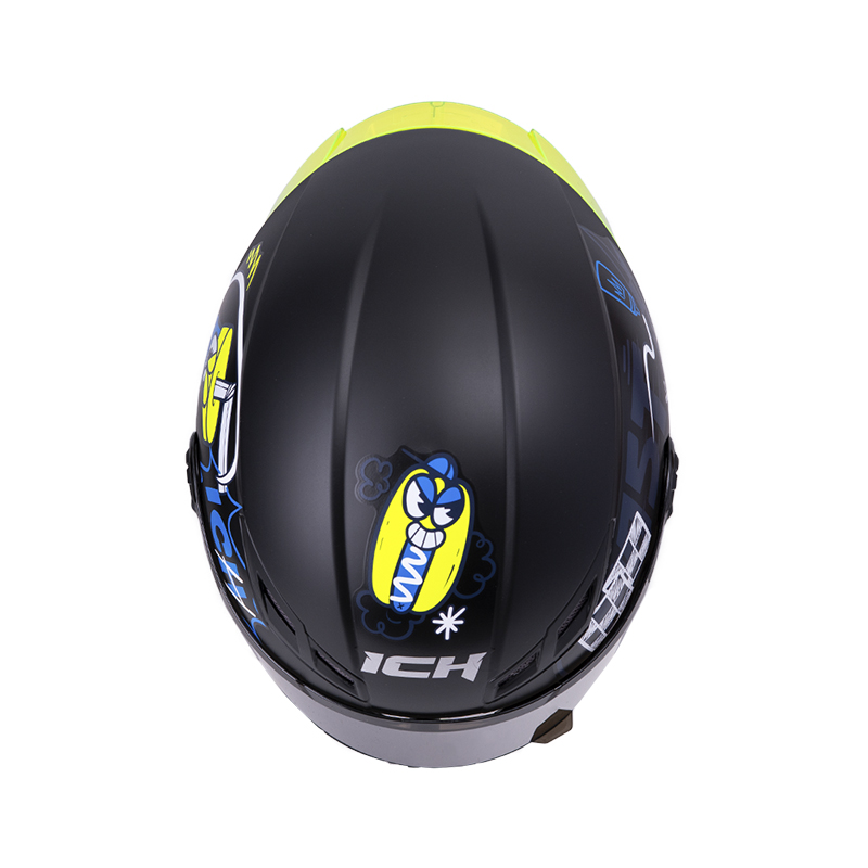 CASCO INTEGRAL ICH 501SP F.FOOD NEGRO AZUL NAVY MATE VISOR NEGRO