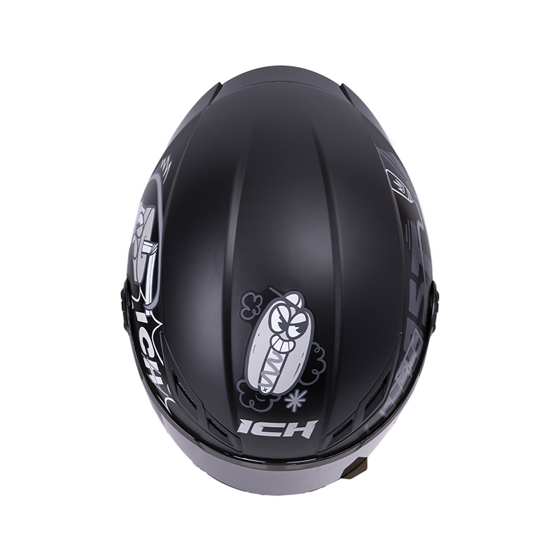 CASCO INTEGRAL ICH 501SP F.FOOD NEGRO GRIS MATE VISOR NEGRO