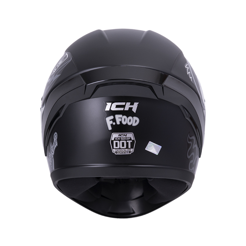 CASCO INTEGRAL ICH 501SP F.FOOD NEGRO GRIS MATE VISOR NEGRO