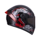 CASCO INTEGRAL ICH 501SP F.FOOD NEGRO ROJO BRILLO VISOR NEGRO 