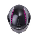 CASCO ABATIBLE ICH 3110DOT DOBLE VISOR ROBOTO NEGRO FUCSIA BRILLO VISOR NEGRO