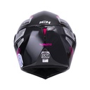 CASCO ABATIBLE ICH 3110DOT DOBLE VISOR ROBOTO NEGRO FUCSIA BRILLO VISOR NEGRO