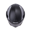 CASCO ABATIBLE ICH 3110DOT DOBLE VISOR ROBOTO NEGRO GRIS MATE VISOR NEGRO