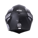 CASCO ABATIBLE ICH 3110DOT DOBLE VISOR ROBOTO NEGRO GRIS MATE VISOR NEGRO