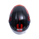 CASCO INTEGRAL ICH 501SP DOPE NEGRO ROJO BRILLO VISOR TRANSPARENTE