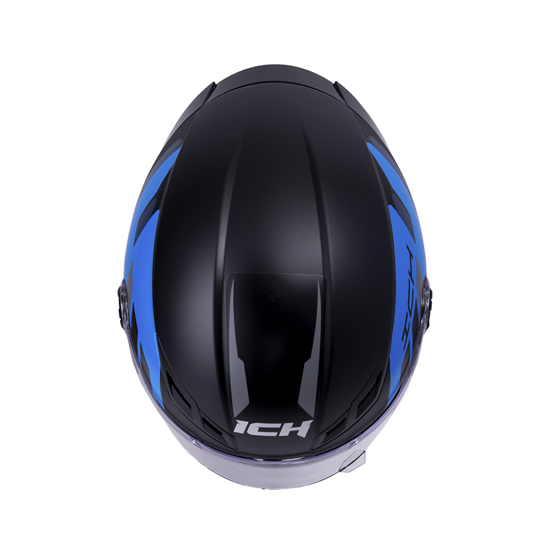 CASCO INTEGRAL ICH 501SP FITAR NEGRO AZUL NAVY MATE VISOR TRANSPARENTE