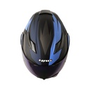 CASCO ABATIBLE HRO HRO3400 EVO DOBLE VISOR BREAKS NEGRO AZUL OSCURO MATE VISOR AZUL