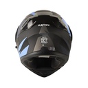 CASCO ABATIBLE HRO HRO3400 EVO DOBLE VISOR BREAKS NEGRO AZUL OSCURO MATE VISOR AZUL
