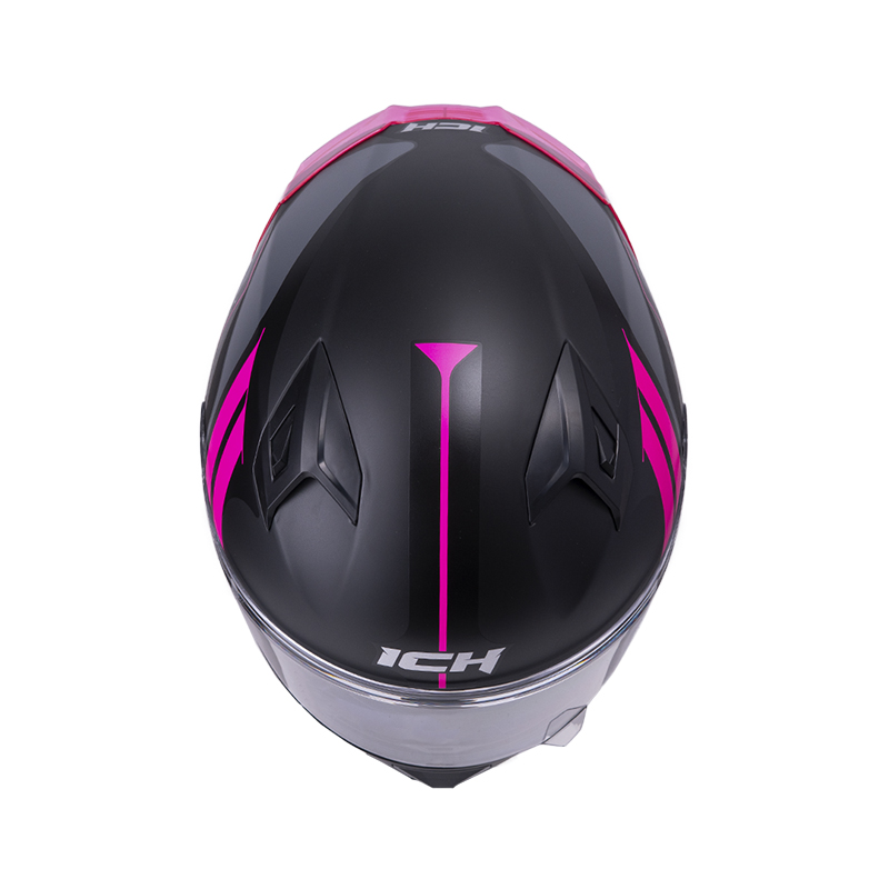 CASCO INTEGRAL ICH 503 NEZA NEGRO FUCSIA MATE VISOR TRANSPARENTE