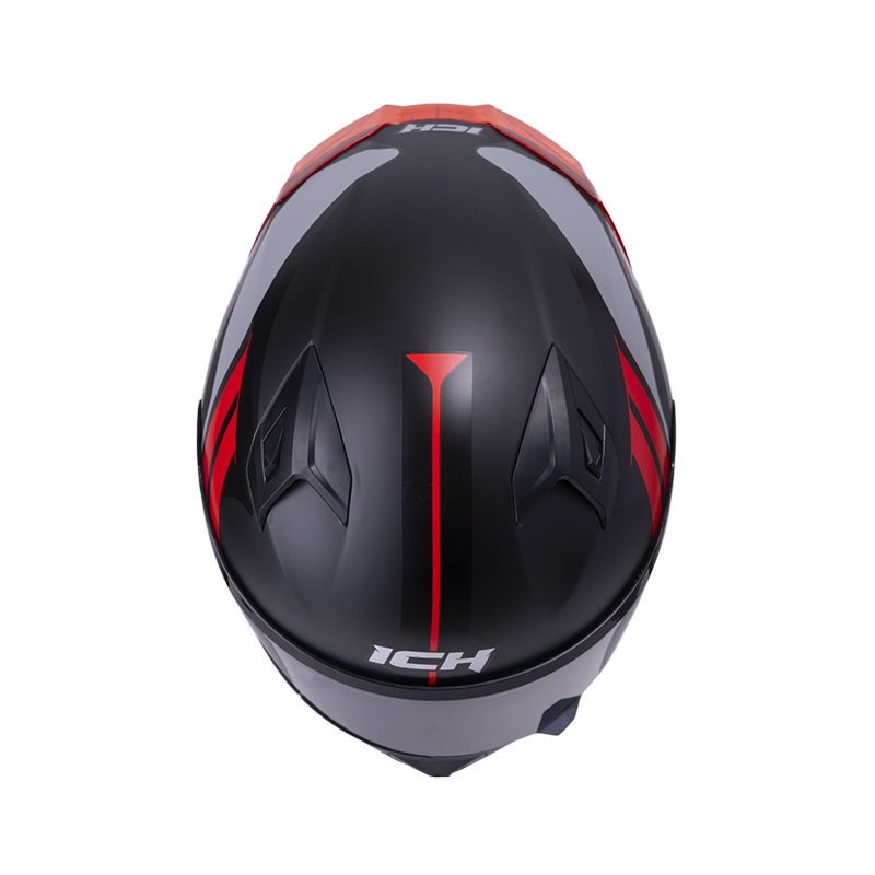 CASCO INTEGRAL ICH 503 NEZA NEGRO ROJO MATE VISOR NEGRO