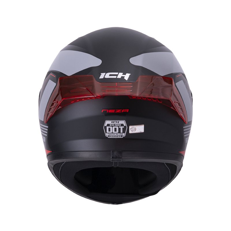 CASCO INTEGRAL ICH 503 NEZA NEGRO ROJO MATE VISOR NEGRO