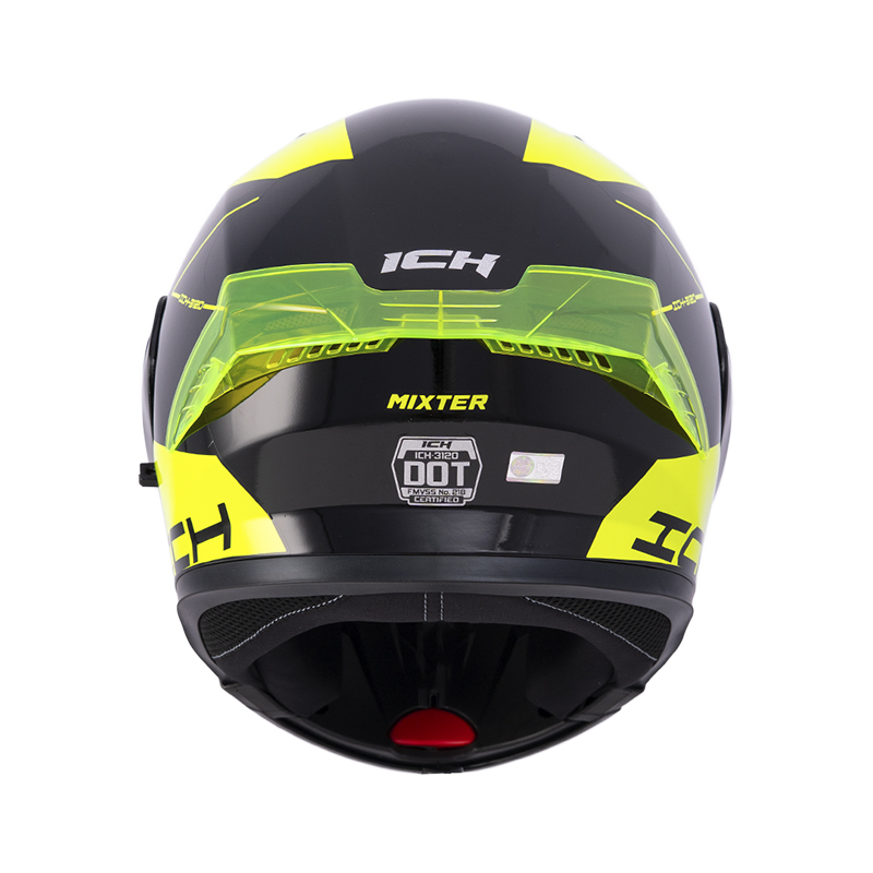 CASCO ABATIBLE ICH 3120 DOBLE VISOR MIXTER NEGRO AMARILLO BRILLO VISOR TRANSPARENTE
