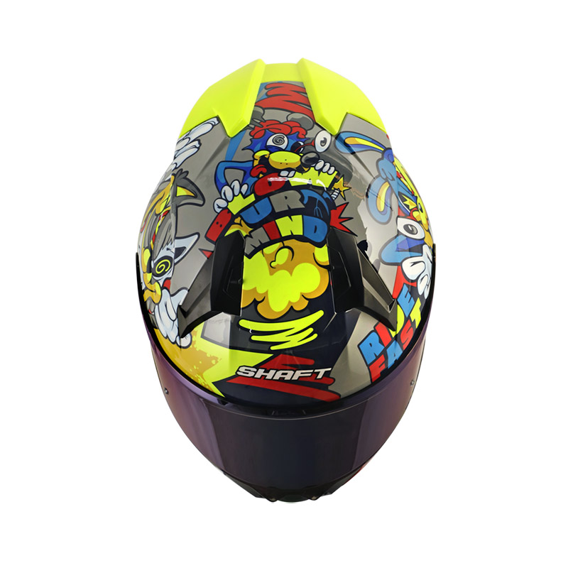 CASCO INTEGRAL SHAFT SH560 EVO MELO GRIS ROJO BRILLO