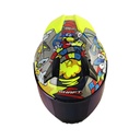 CASCO INTEGRAL SHAFT SH560 EVO MELO GRIS ROJO BRILLO
